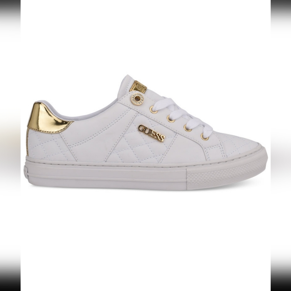 GUESS Size 7 Women's Loven Casual Lace-Up Sneakers